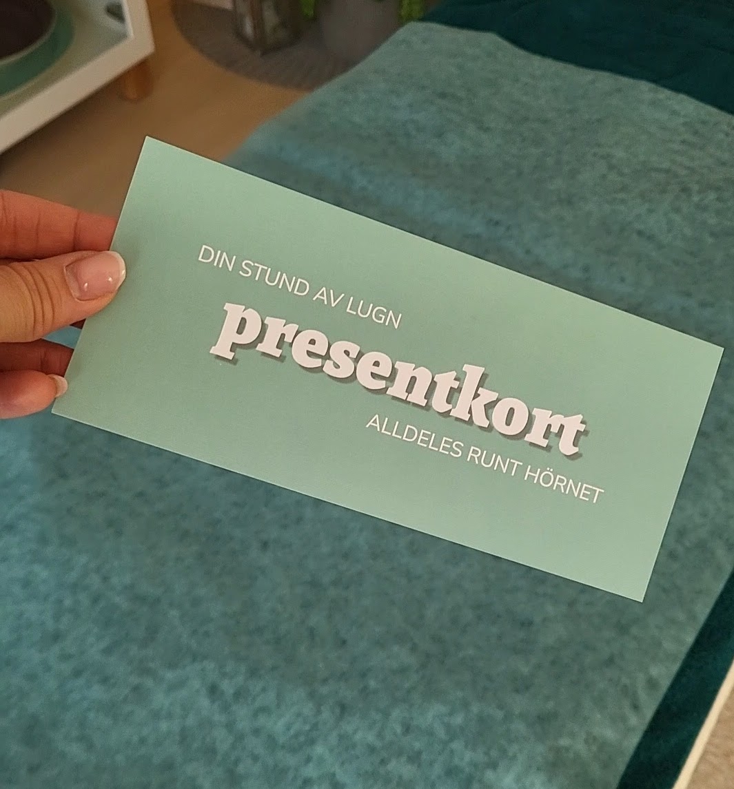Presentkort från Sörberge Massören – Din stund av lugn